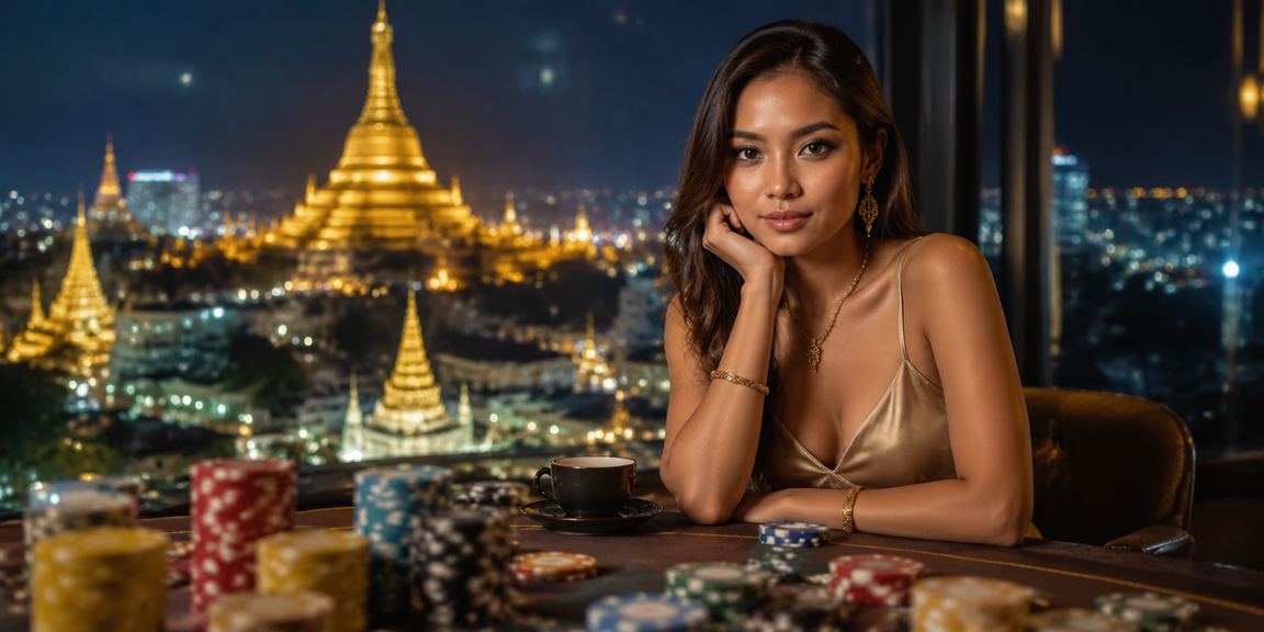 ရန်ကုန် ရွှေတိဂုံဘုရားအနီး ဂိမ်းကစားသမားများ၏ ကာစီနိုဂိမ်းကစားပုံ